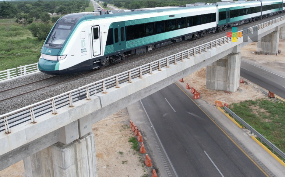 Tramo 4 del Tren Maya logra 100 por ciento de colocación de vía doble electrificada